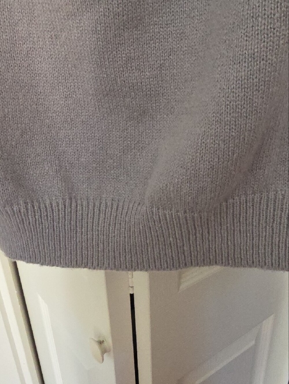 Vintage Light Gray Fair Isle Crewneck Sweater with Multicolor Yoke - Picture 4 of 8